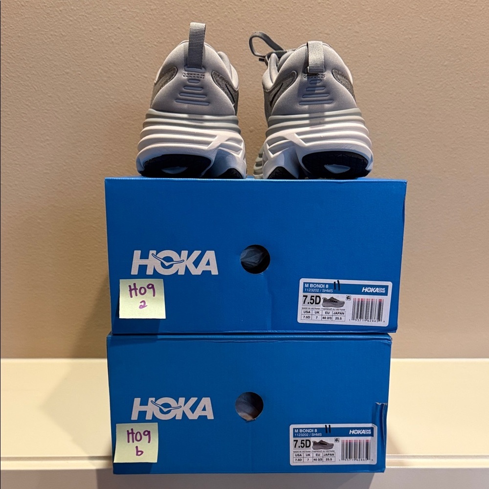 Hoka Bondi 8 Men’s Size 7.5D Gray Running Shoes - Picture 10 of 11